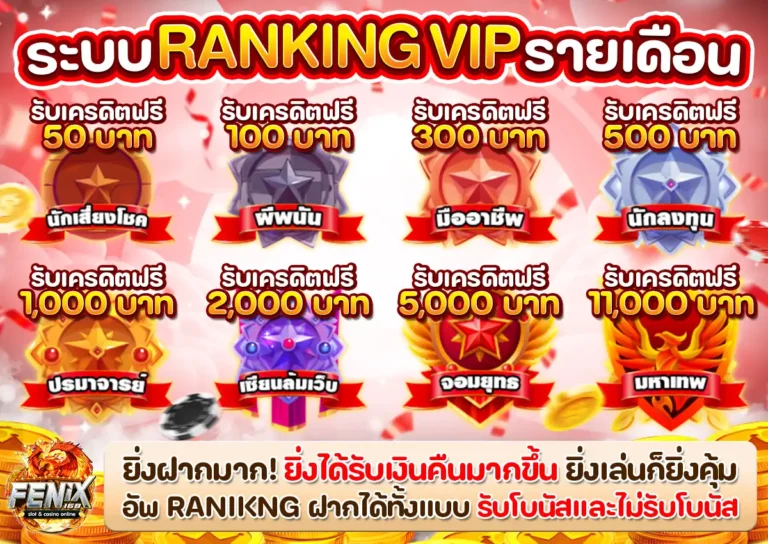 ระบบ RANKING VIP รายเดือน